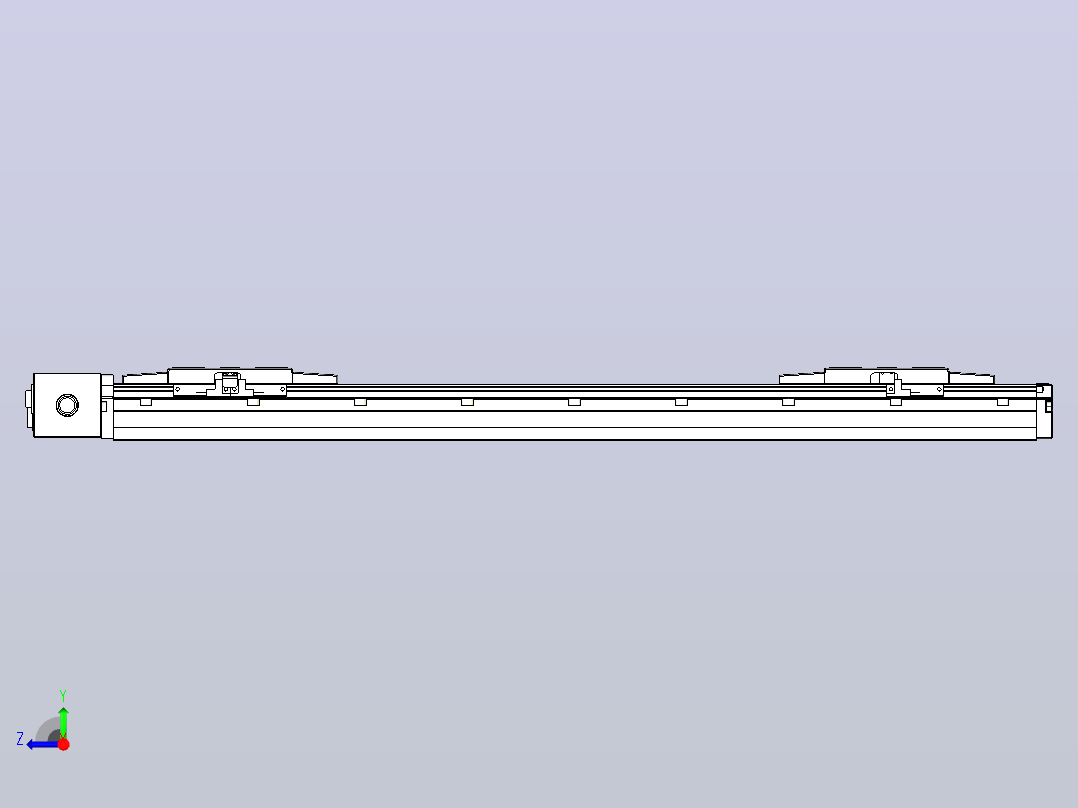 皮带直线轴双滑块型TPA-GCBS-120-P70-L200-DR-M20-N3右视图