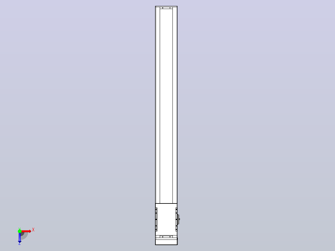 滚珠丝杠直线轴带导轨全封闭TPA-HCR-120D-1610C-L1050-MP-Y-P40-N3俯视图