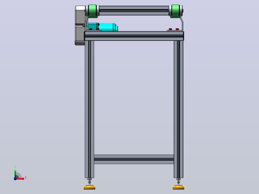 齿形同步带左边驱动皮带线 Solidworks18设计前视缩略图