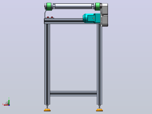 齿形同步带左边驱动皮带线 Solidworks18设计后视缩略图