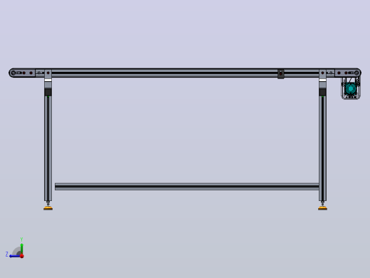 齿形同步带左边驱动皮带线 Solidworks18设计右视缩略图