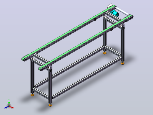 齿形同步带左边驱动皮带线 Solidworks18设计正等轴测缩略图