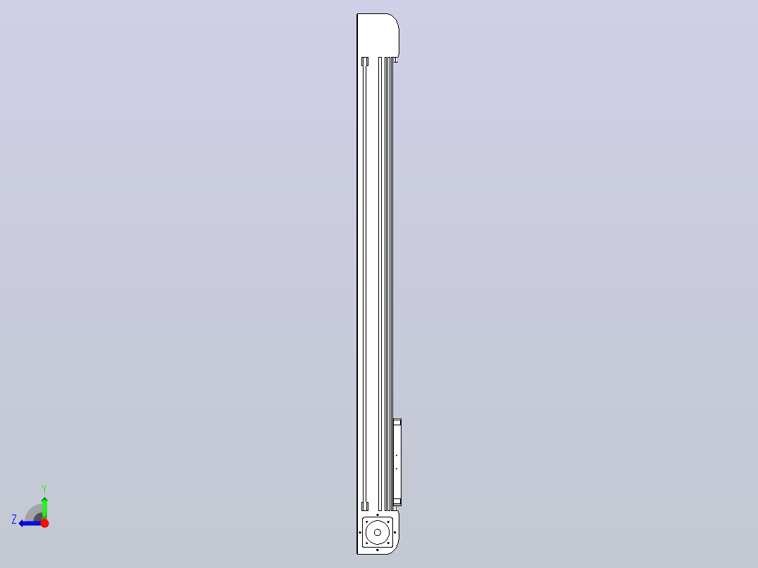带式直线轴半闭式TPA-ONB-120-256-L1050-DL-J90-N3右视图