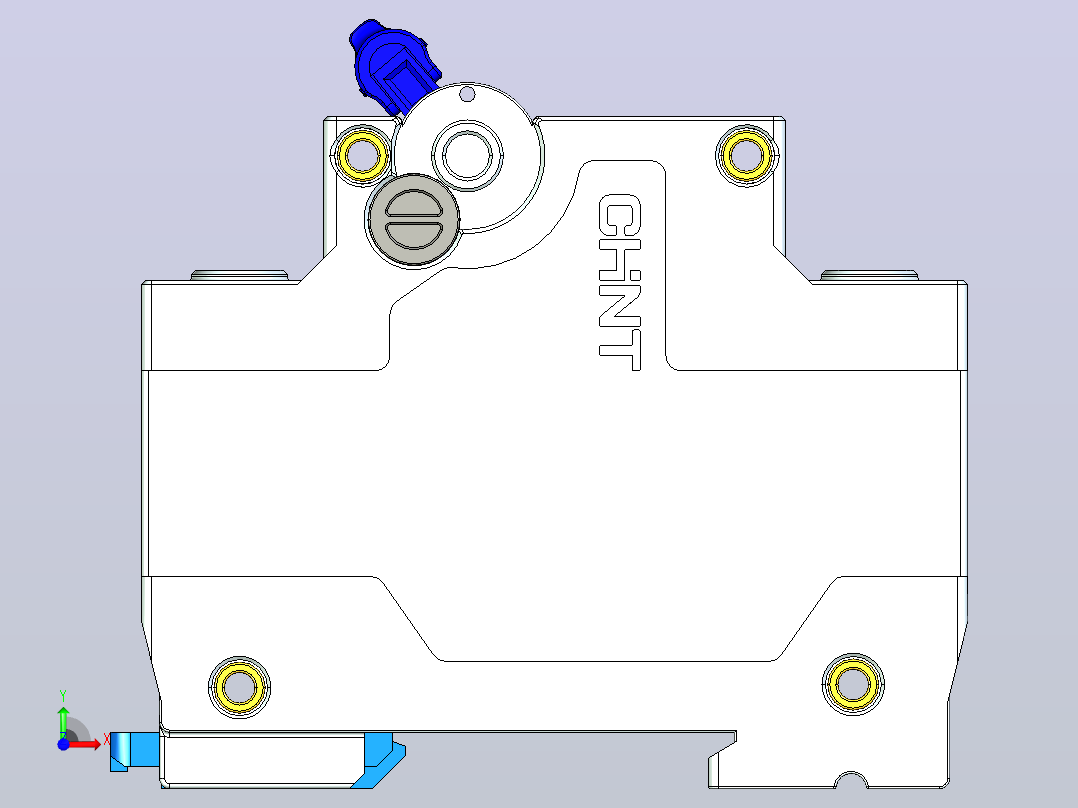 NXB-125 3P塑料外壳式断路器三维模型202307前视图