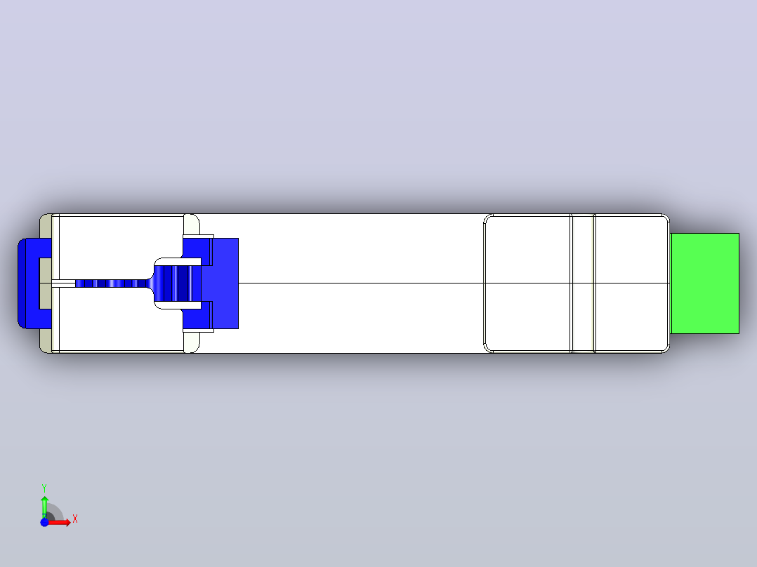 NXU-ⅡG_F 1P电涌保护器三维模型202203前视图