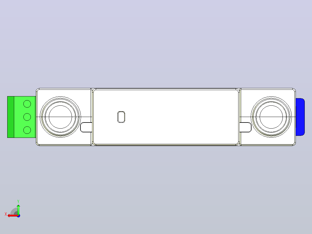NXU-ⅡG_F 1P电涌保护器三维模型202203后视图