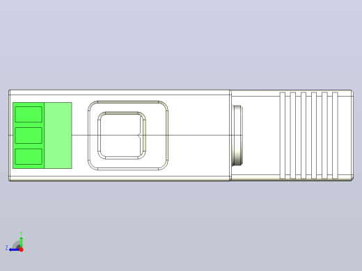 NXU-ⅡG_F 1P电涌保护器三维模型202203右视缩略图