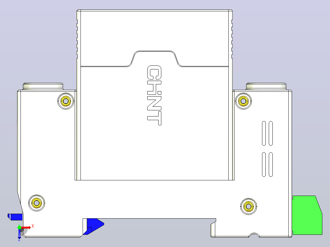 NXU-ⅡG_F 1P电涌保护器三维模型202203俯视图