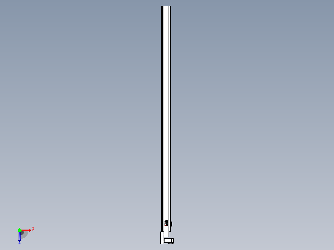 皮带直线轴半封闭可选导轨TPA-HNB-120D-110-L2500-ML-C-P40-N3俯视图