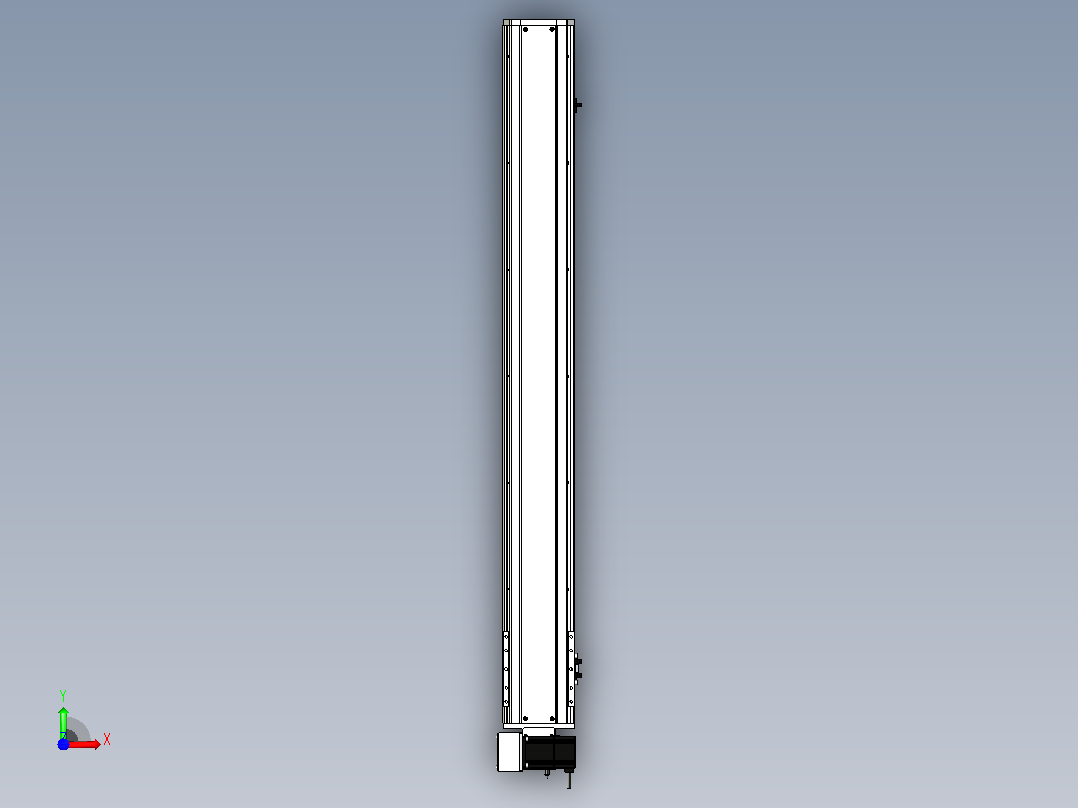 SYM14-LU-1050滚珠花健、支撑座、滚珠丝杠、交叉导轨、直线模组前视图