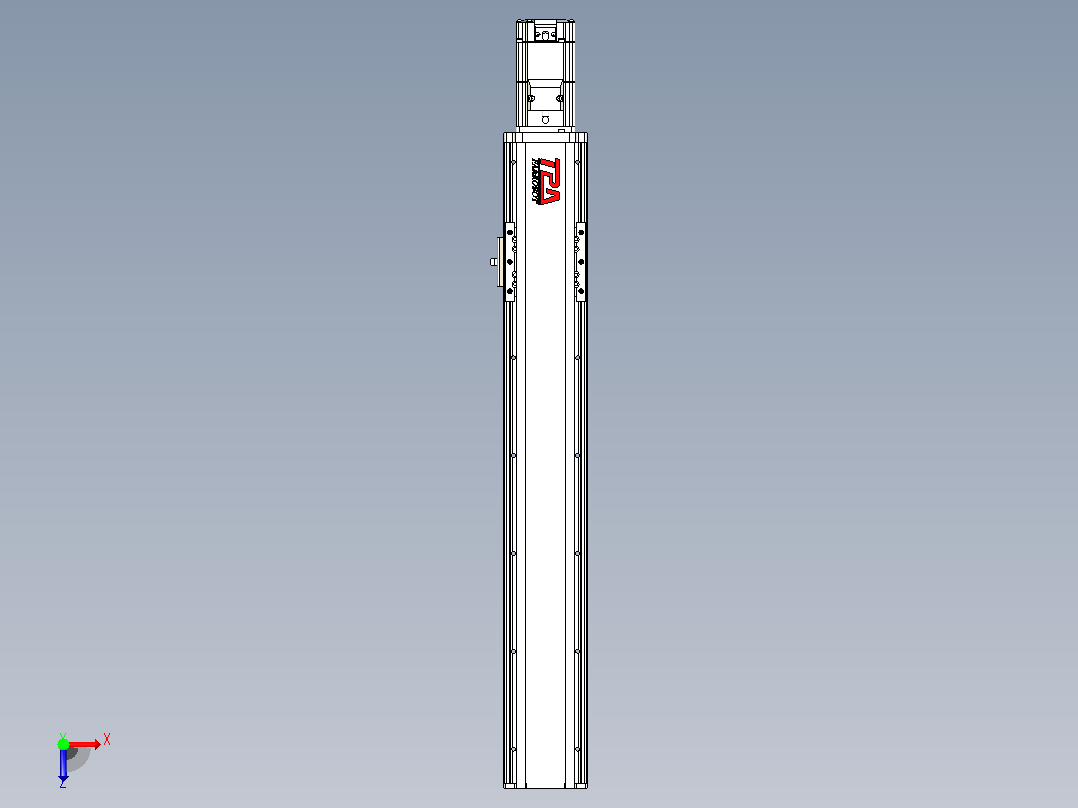 日规模组半封闭丝杆TPA-HNR-85D-1610C-L450-M-Y-P20-N3俯视图