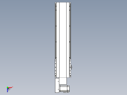 皮带直线轴半封闭可选导轨TPA-HNB-202D-140-L600-ML-C-P75-N3俯视缩略图