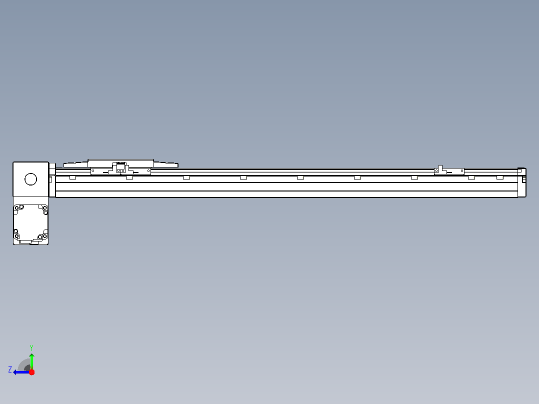 机器人皮带驱动直线轴TPA-GCB-120-P70-L550-LP-M20-N3右视图