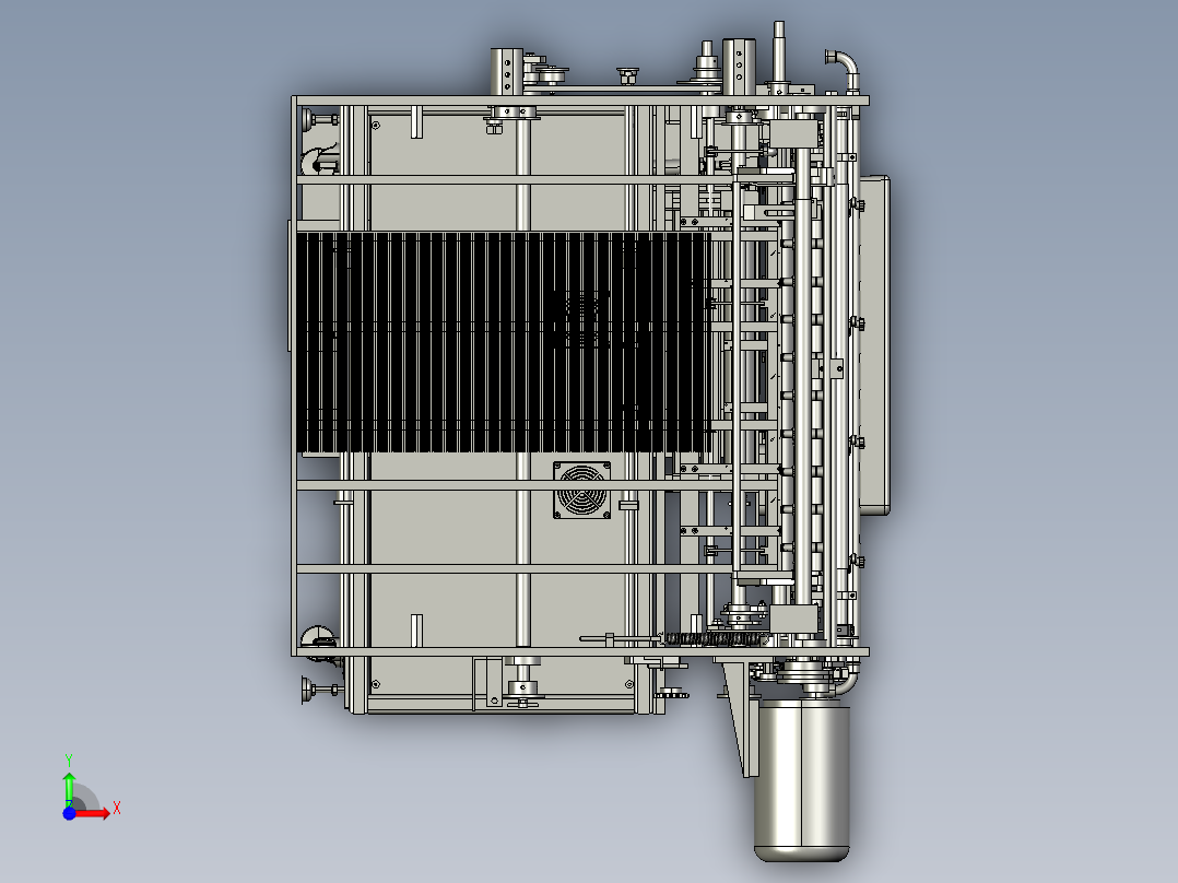 卷布自动折边_缝合_剪线头前视图