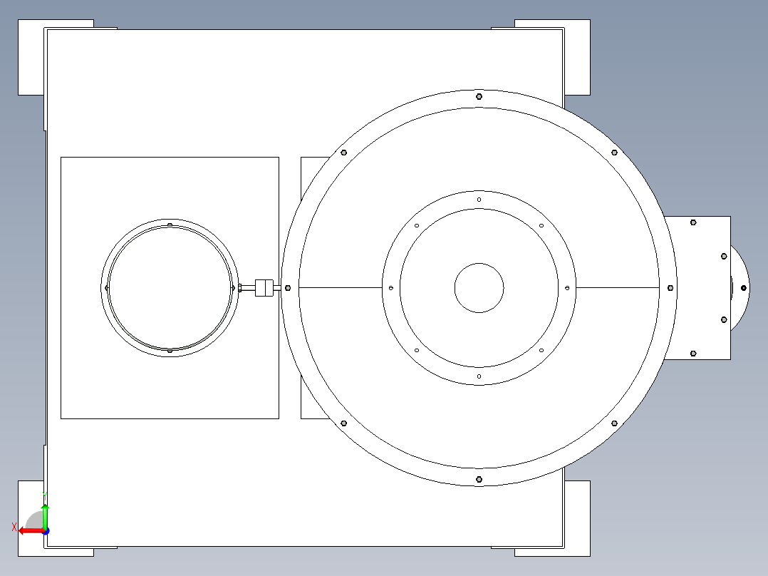 粉体定量稳流供料系统（全套3D和CAD图）后视图