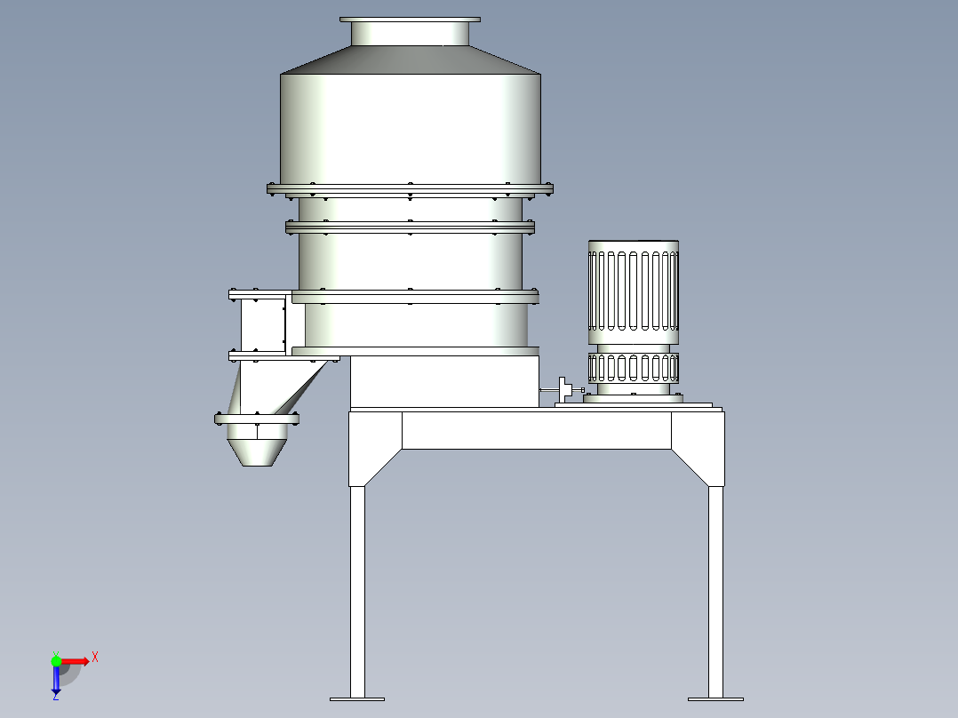 粉体定量稳流供料系统（全套3D和CAD图）俯视图