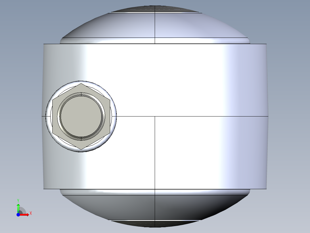 旋转脚轮【彩红网3D模型-caired.com】前视图