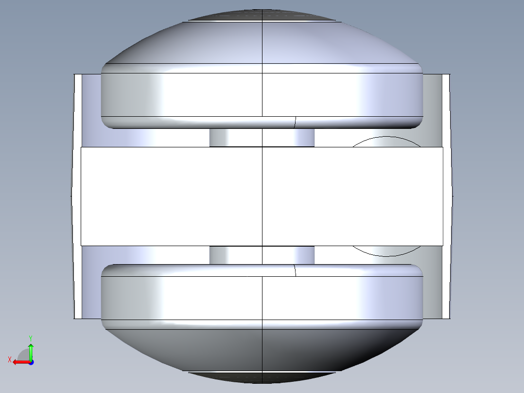 旋转脚轮【彩红网3D模型-caired.com】后视图
