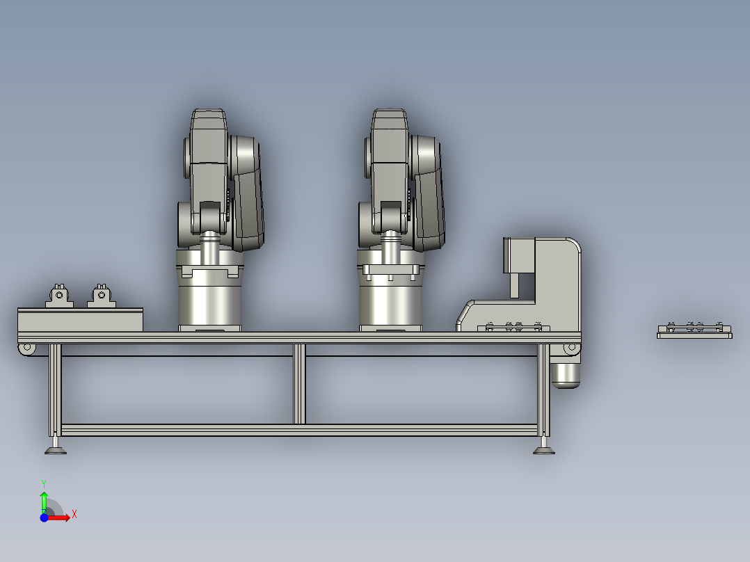端子组合机3D模型前视图