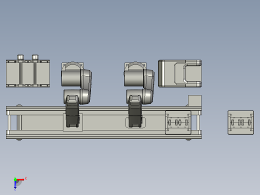 端子组合机3D模型俯视缩略图