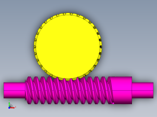 齿轮传动模拟前视缩略图