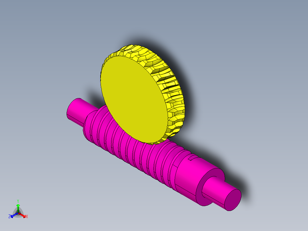齿轮传动模拟正等轴测图