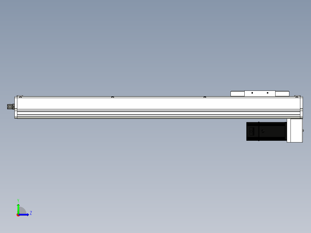 Toyo东佑达直线模组-ECH14-650-BM-200W+煞車左视图