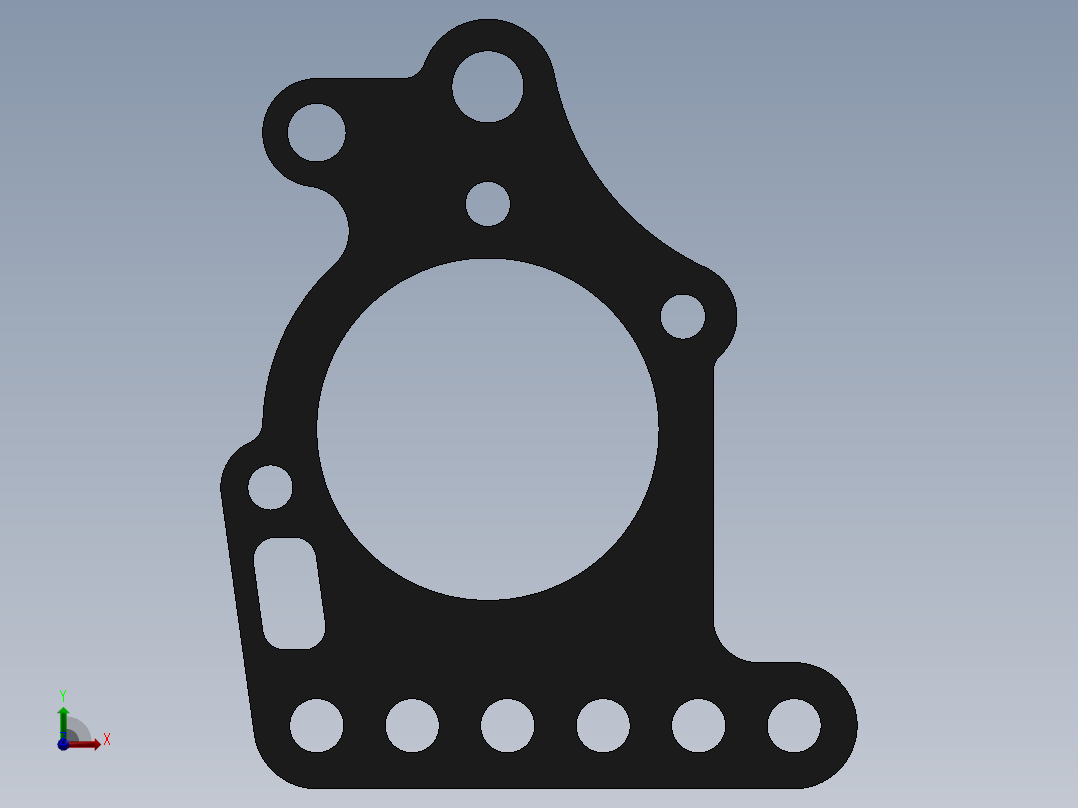 普通垫片前视图