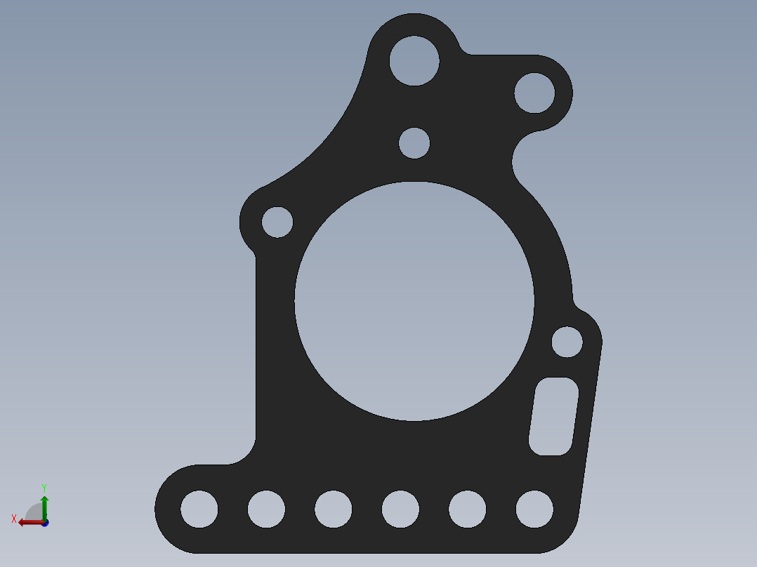 普通垫片后视图