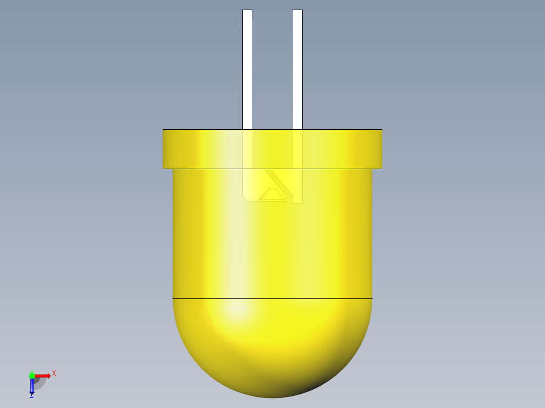 LED_Round_Yellow_D10.0mm俯视图