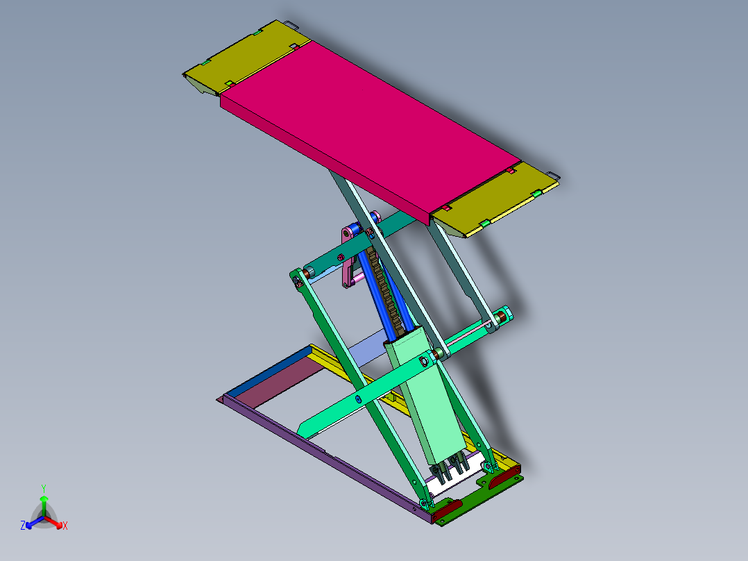 齿条自锁式防坠落液压升降机