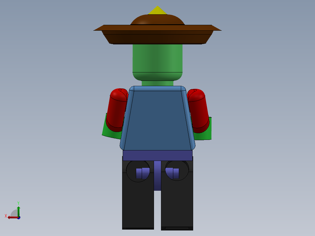 乐高模型后视图