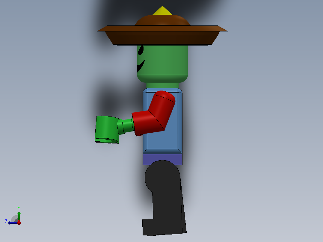 乐高模型右视图