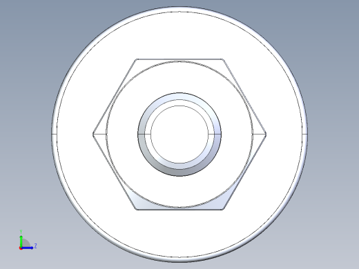紧固件-IGES 0.2500 All-Thread左视缩略图