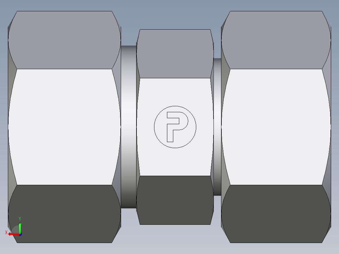 卡套式工业通用硬管接头EO_Distance_piece_adapter_DA18ZL71后视图