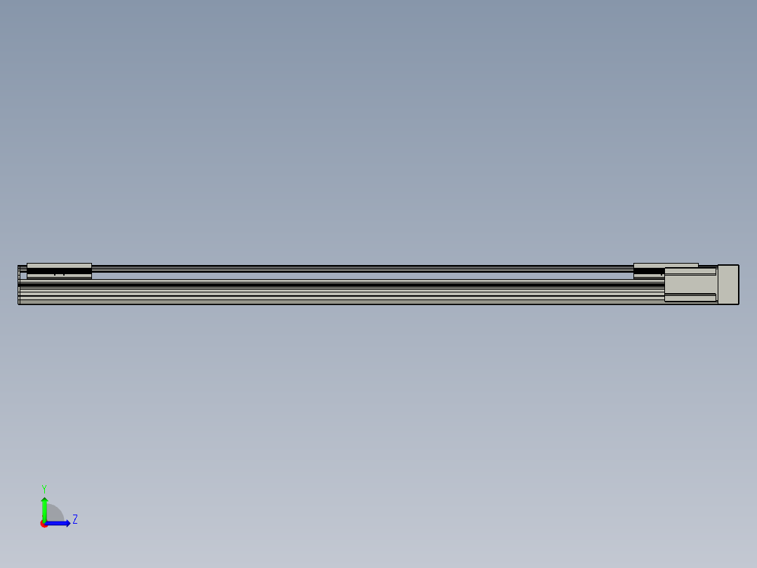直线模组LHA170-S1400-R设计图纸左视图