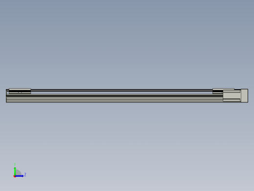 直线模组LHA170-S1400-R设计图纸左视缩略图
