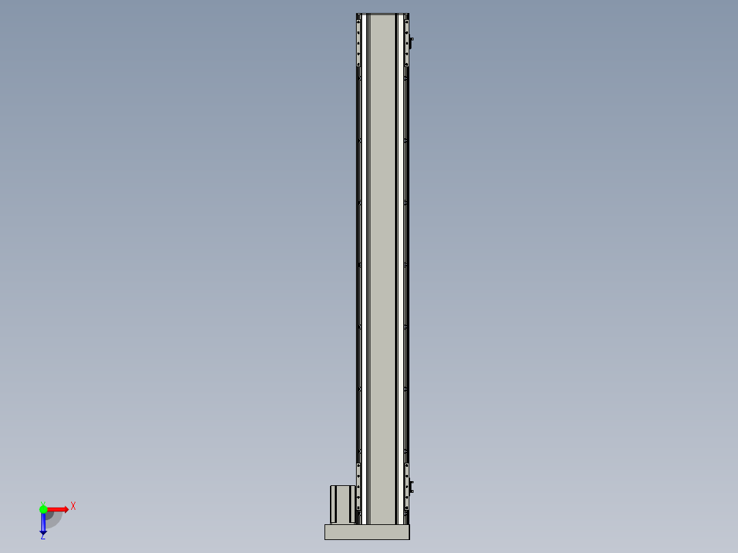 直线模组LHA170-S1400-R设计图纸俯视图