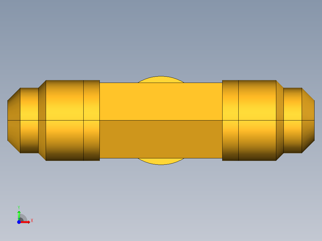 扩口式工业通用硬管接头Male Branch Tee 145F-5-4前视图