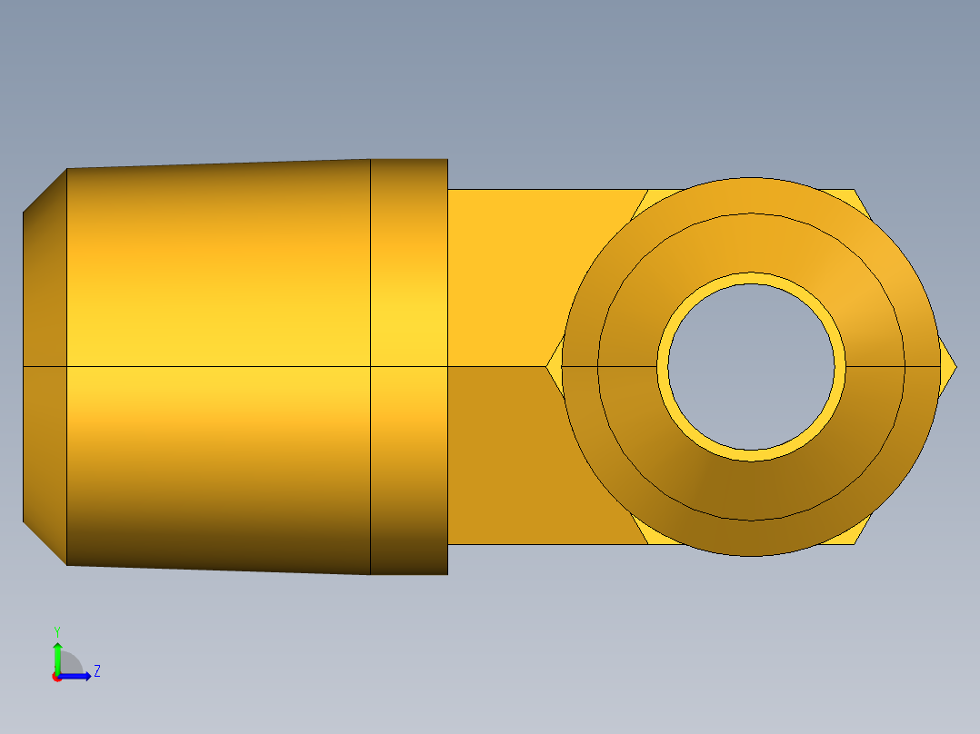 扩口式工业通用硬管接头Male Branch Tee 145F-5-4左视图