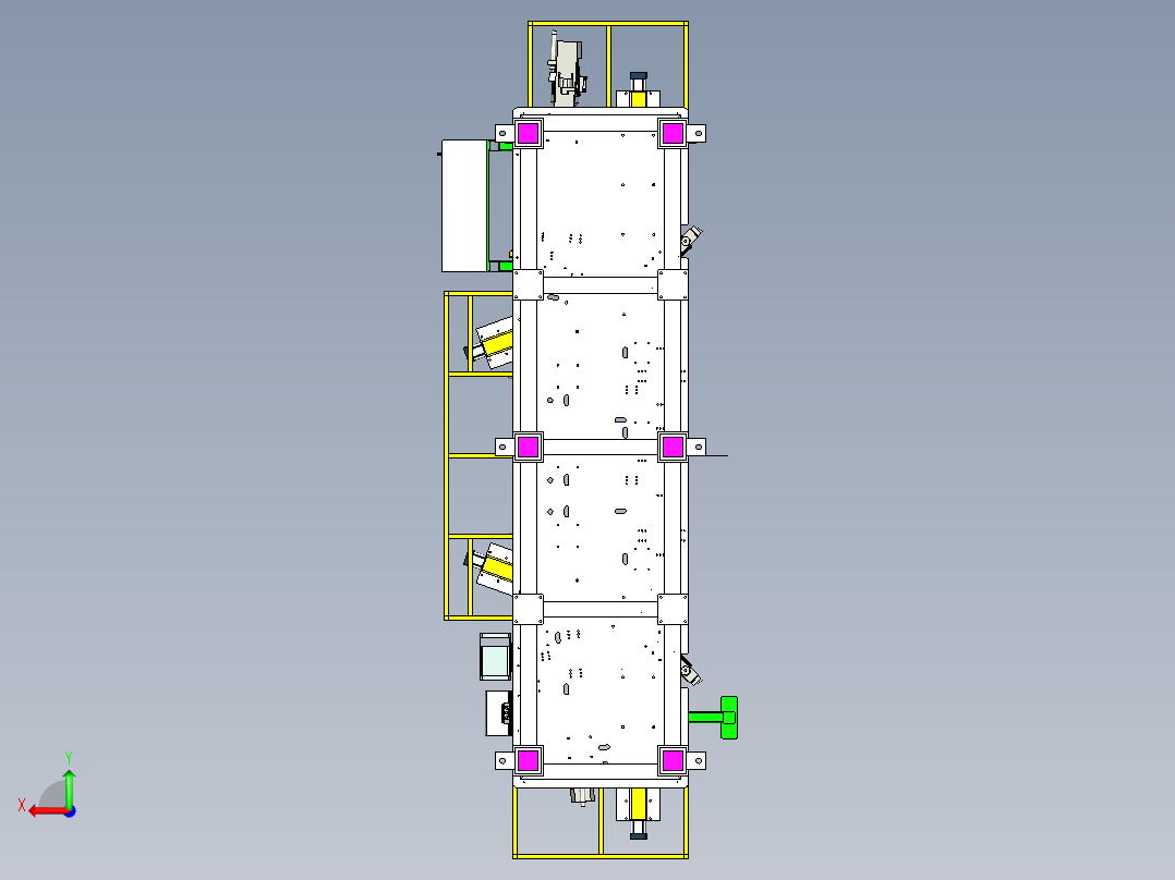 汽车行业-东风货车骨架自动钻孔机后视图