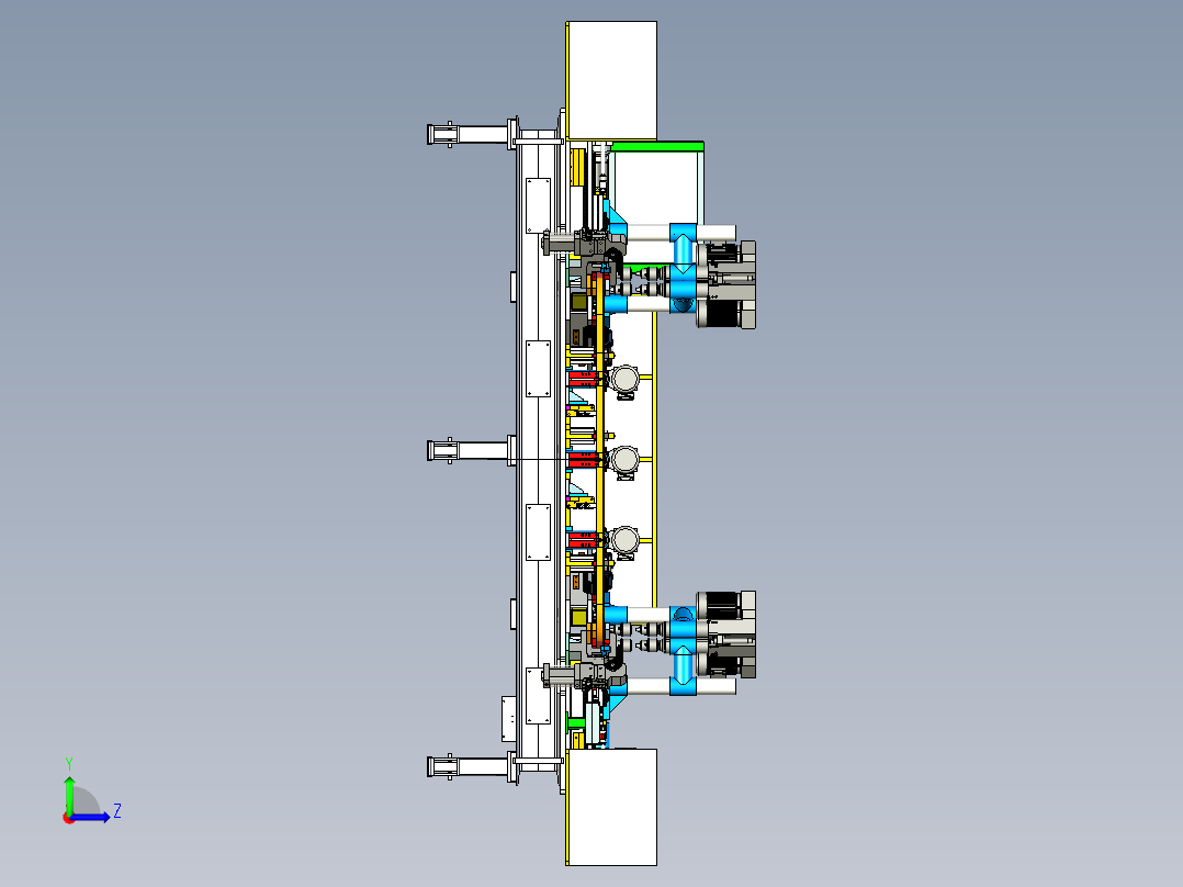 汽车行业-东风货车骨架自动钻孔机左视图