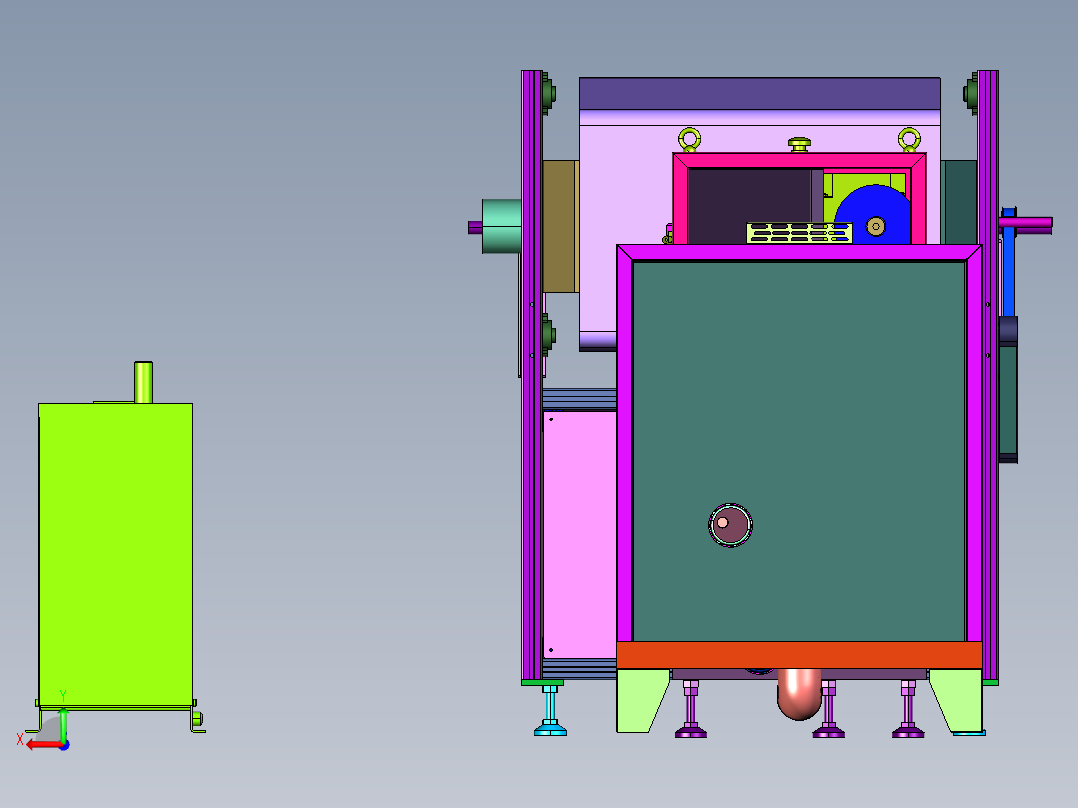 无纺布熔喷挤出收卷机后视图