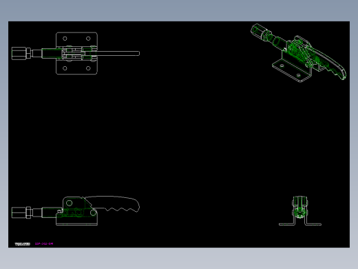 推拉式夾鉗SSP(C)-2D多系列多零件图纸模型