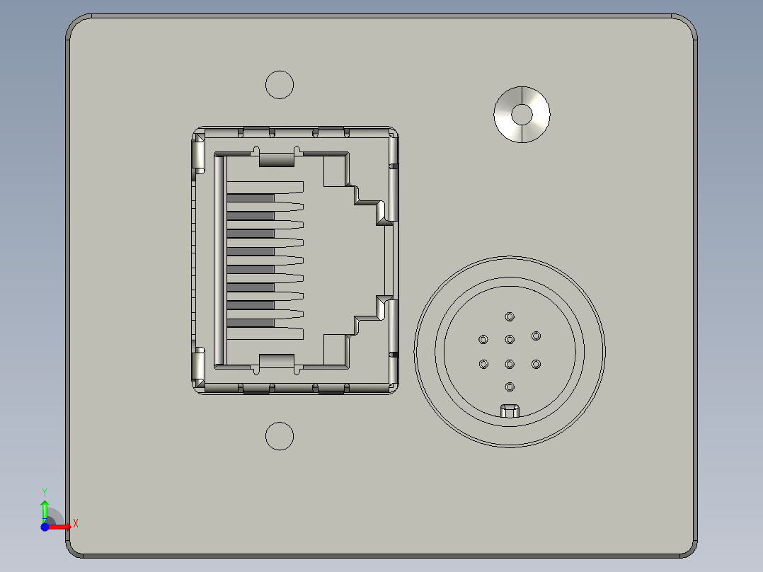 大恒相机镜头Daheng_ME2P-G-P_3D_Drawing多系列图纸前视图