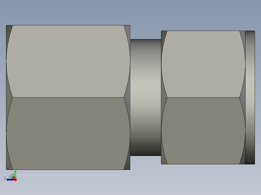 卡套式工业通用硬管接头16_gbu-s右视图