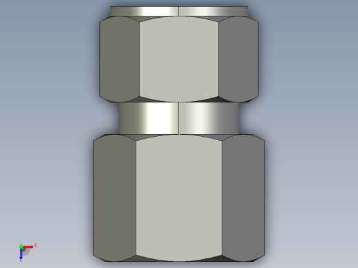 卡套式工业通用硬管接头16_gbu-s俯视缩略图