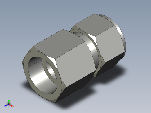 卡套式工业通用硬管接头16_gbu-s正等轴测缩略图
