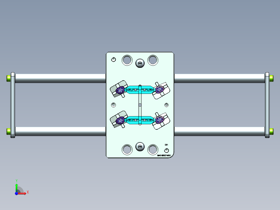 埋钉治具前视图