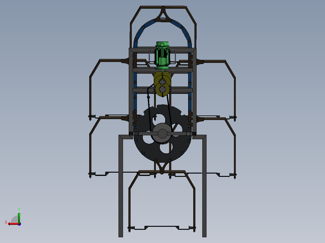 立体旋转车库后视图